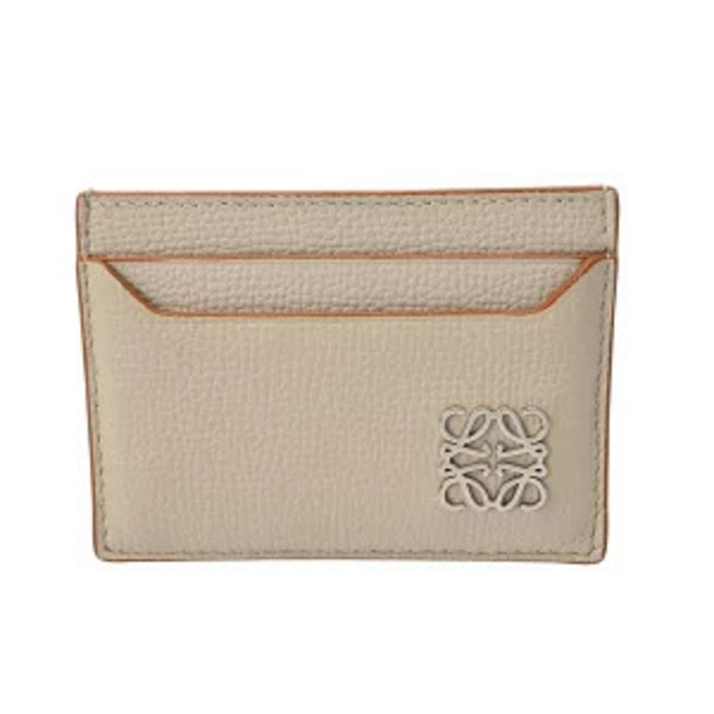 Loewe Anagram Card Sand Pebble Grain Calf Case